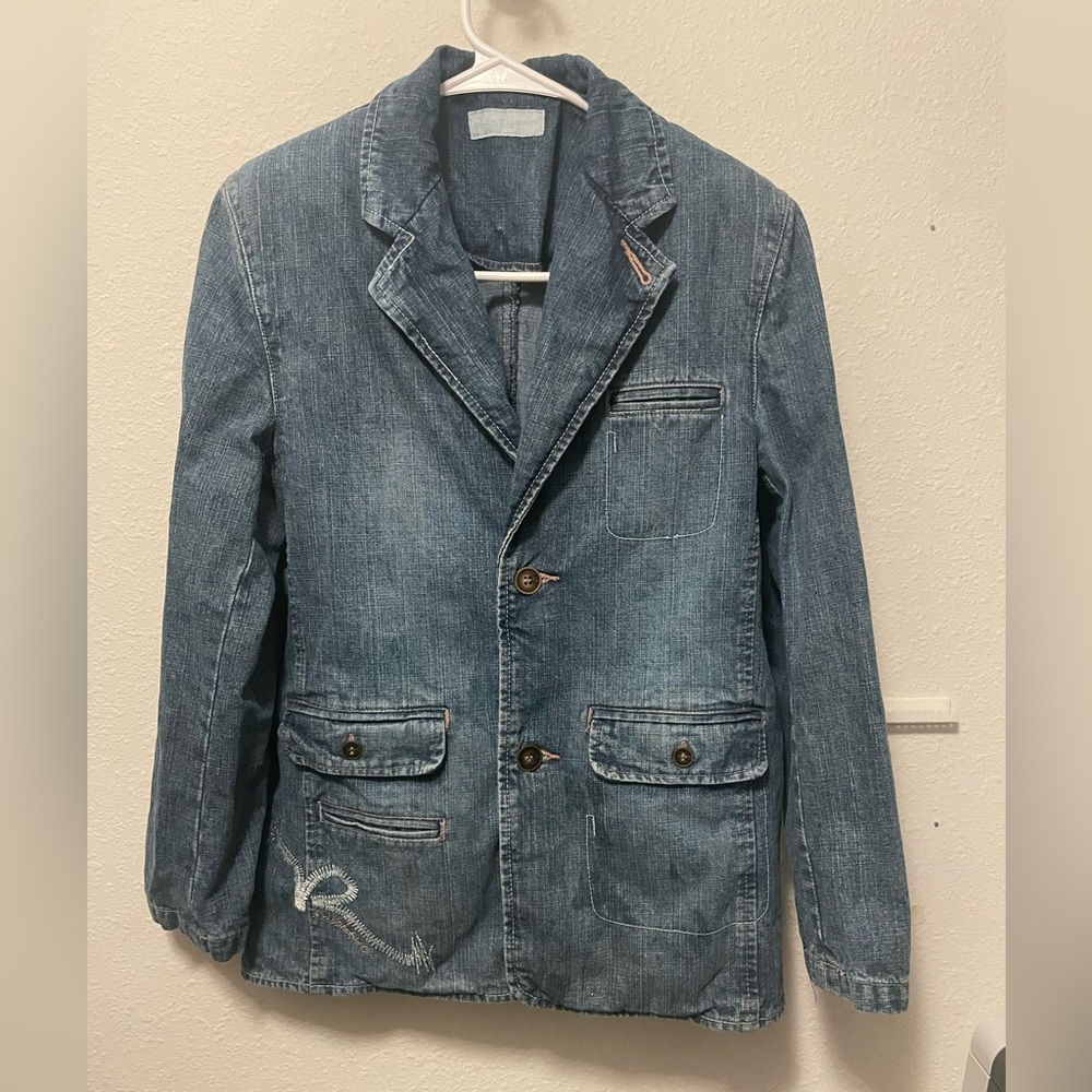 Vintage Rocawear Women’s Jean Blazer Embroidered Y2K size 12